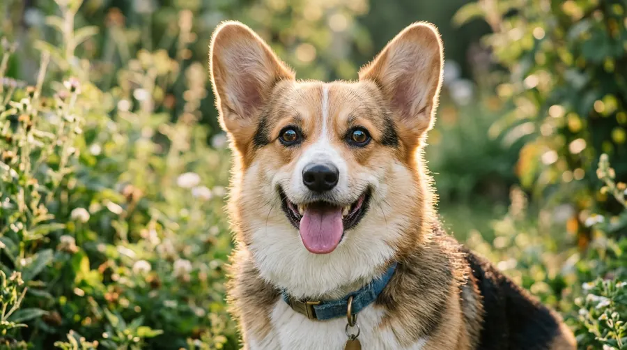 Smiling Pembroke Welsh Corgi