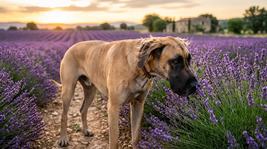 Great Dane sniffing flower | Bathing & Skin Care Great Dane sniffing flower