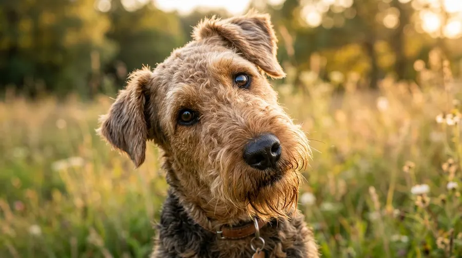 Airedale Terrier head tilt