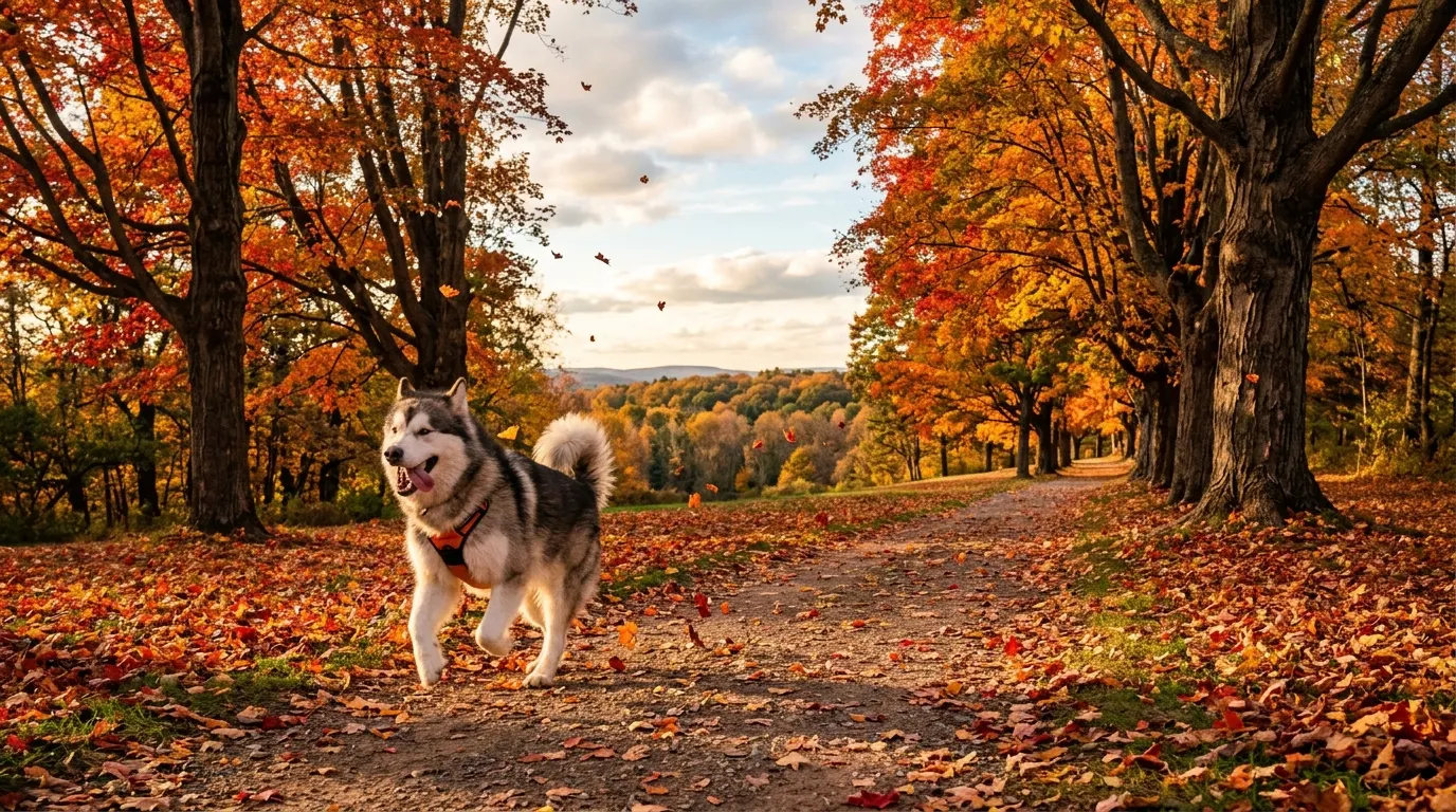 Alaskan Malamute running in park — best dog food formats