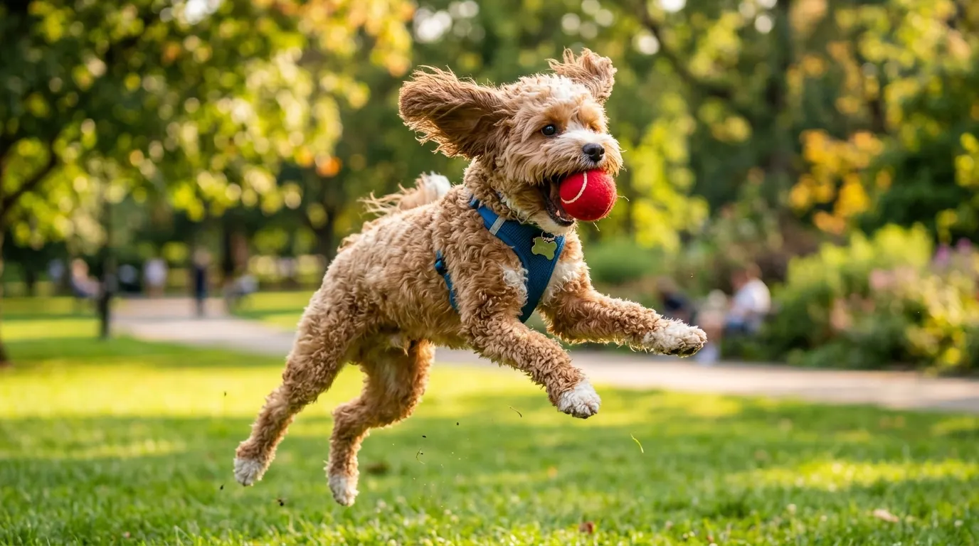 Dog catching tennis ball — best dog puzzle toys