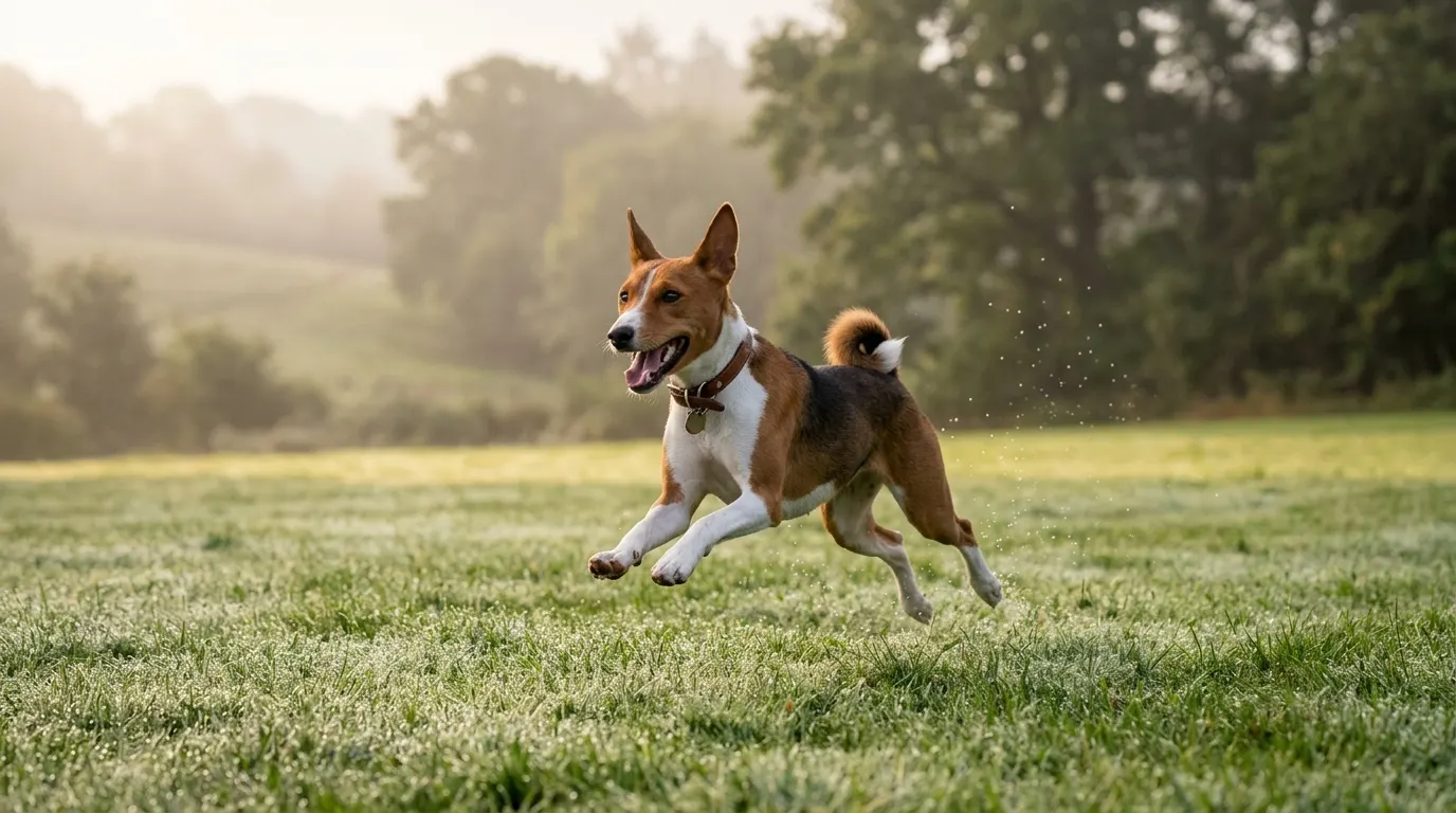 Basenji running on lawn | best environmental flea control for the home Basenji running on lawn — best environmental flea control for the home