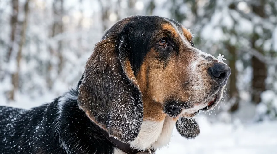 Basset Hound in winter | best environmental flea control for the home Basset Hound in winter