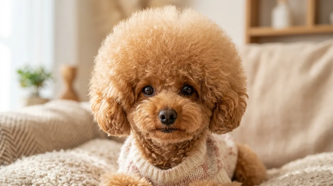 Apricot Toy Poodle with haircut — best over the counter therapeutic dog food
