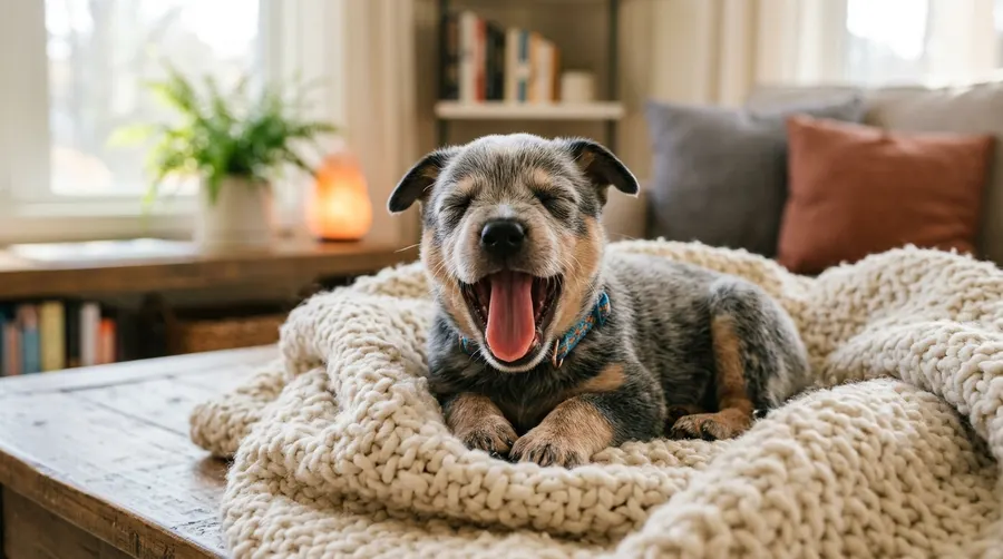 Puppy yawning indoors | Camera Video & Audio Specifications Puppy yawning indoors