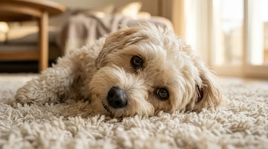 Havanese resting on carpet | Carriers & Travel Products Havanese resting on carpet