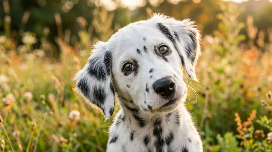 Fluffy Dalmatian head tilt | Coat Brushing & De-Shedding Fluffy Dalmatian head tilt