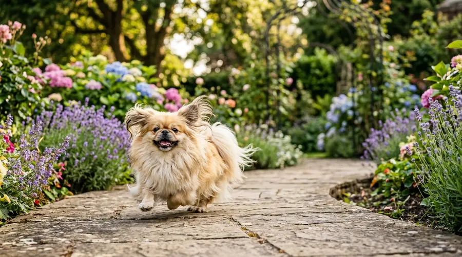 Pekingese running on garden path | Collars, Harnesses & Leads Pekingese running on garden path