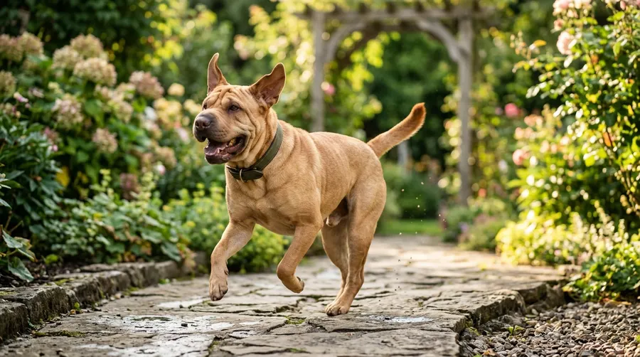 Shar Pei running on path | Collars, Harnesses & Leads Shar Pei running on path