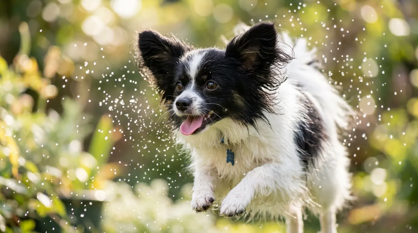 Papillon catching water drop | Dental Brushing & Hygiene Papillon catching water drop — Dental Brushing & Hygiene