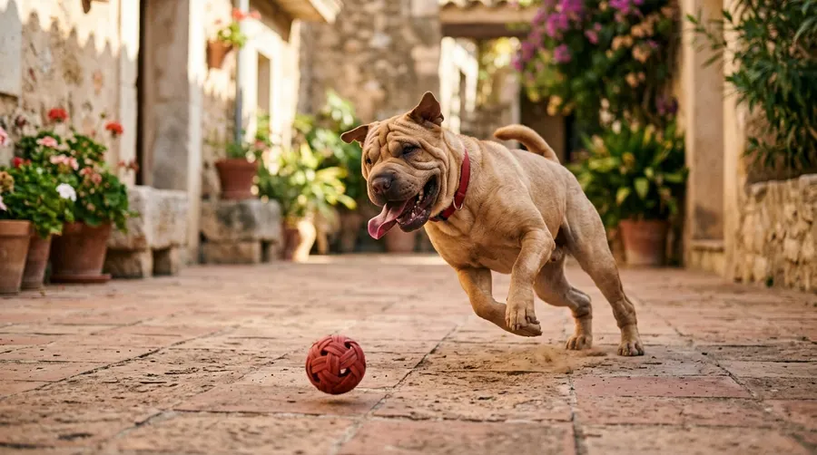 Shar Pei chasing ball | Dog Ramps & Steps Shar Pei chasing ball