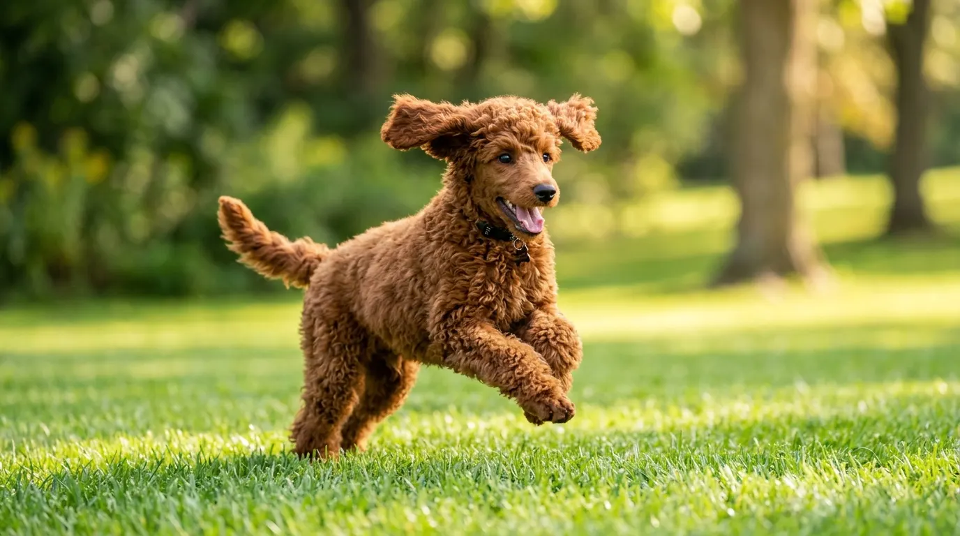 Puppy bouncing on green lawn | Exercise Pens & Playpens Puppy bouncing on green lawn — Exercise Pens & Playpens