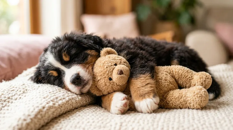 Puppy hugging teddy bear | Exercise Pens & Playpens Puppy hugging teddy bear