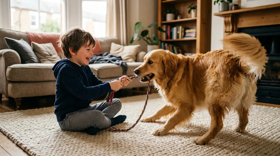 Boy playing with dog | Feeding Calculators & Caloric Requirements Boy playing with dog