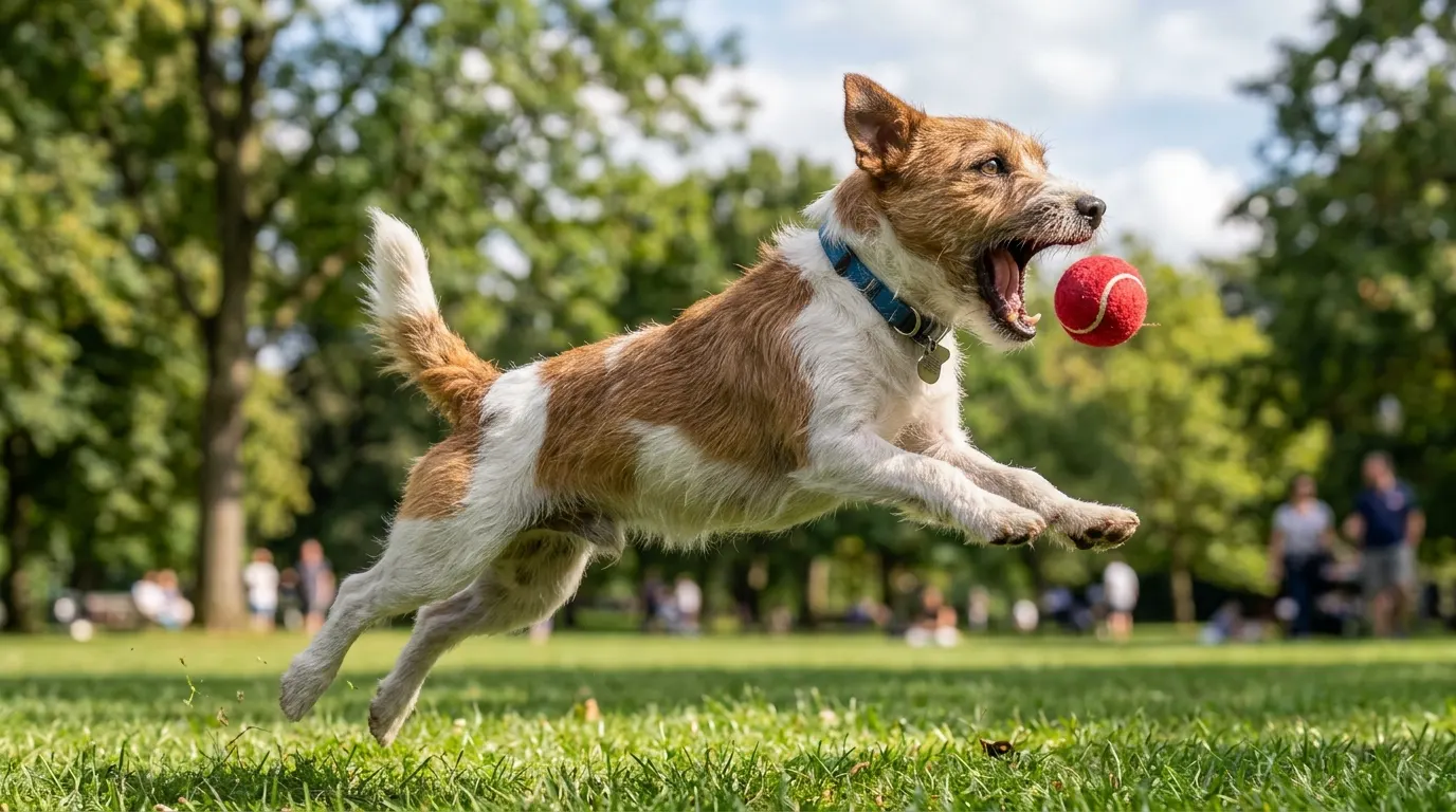Jack Russell Terrier catching ball | Fetch & Tug Toys Jack Russell Terrier catching ball — Fetch & Tug Toys