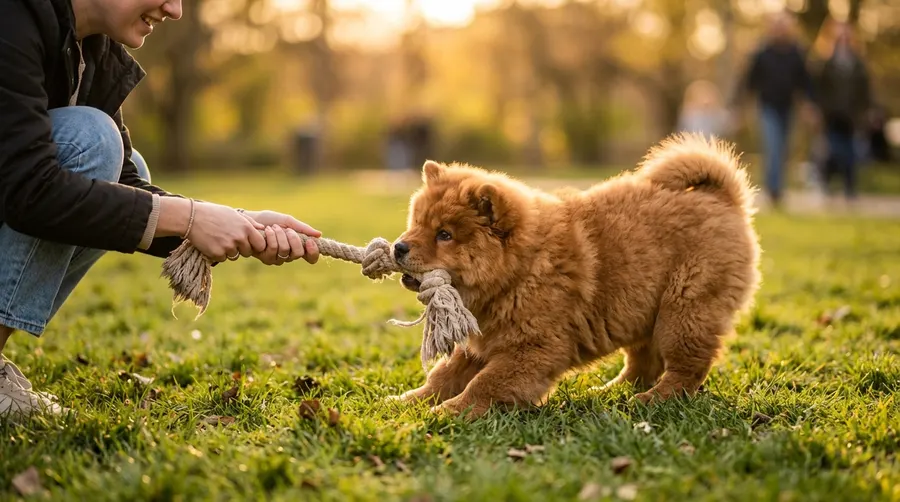 Puppy playing tug of war | Fetch & Tug Toys Puppy playing tug of war