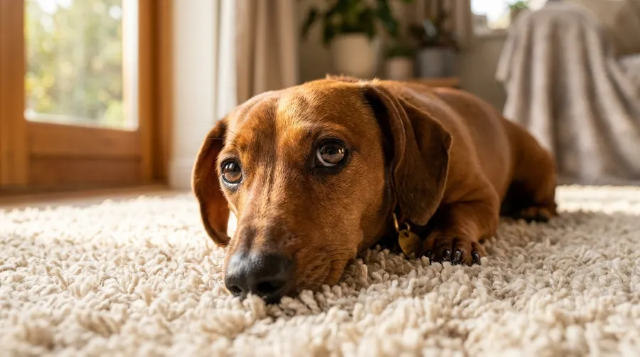 Miniature Dachshund resting on | First Aid & Emergency Care Miniature Dachshund resting on