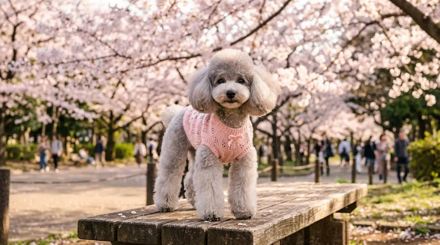 Toy Poodle wearing sweater standing | Health-Specific & Prescription Diets Toy Poodle wearing sweater standing