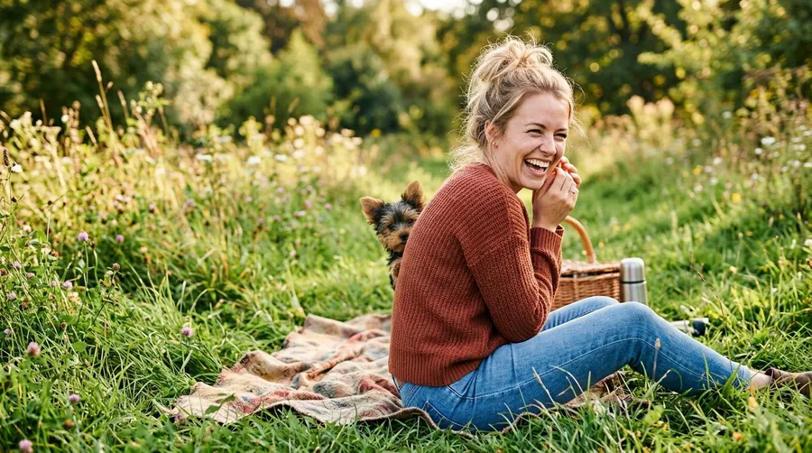 Person playing with Yorkshire