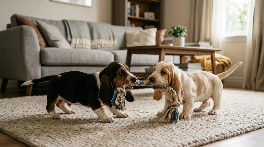 Puppies playing tug-of-war | Heavy Chewer Toys Puppies playing tug-of-war