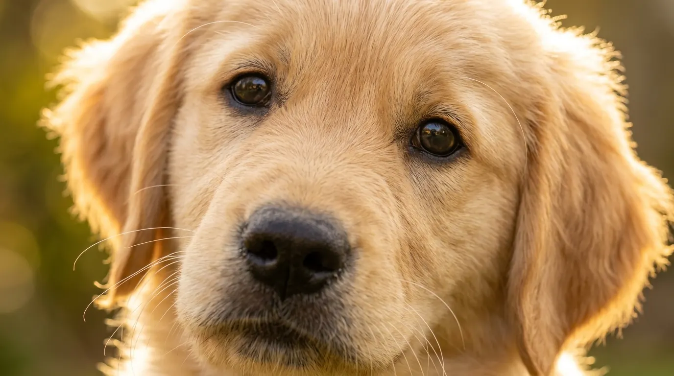Golden Retriever puppy tilting head — Heavy-Duty Anxiety Escape-Proof Crates