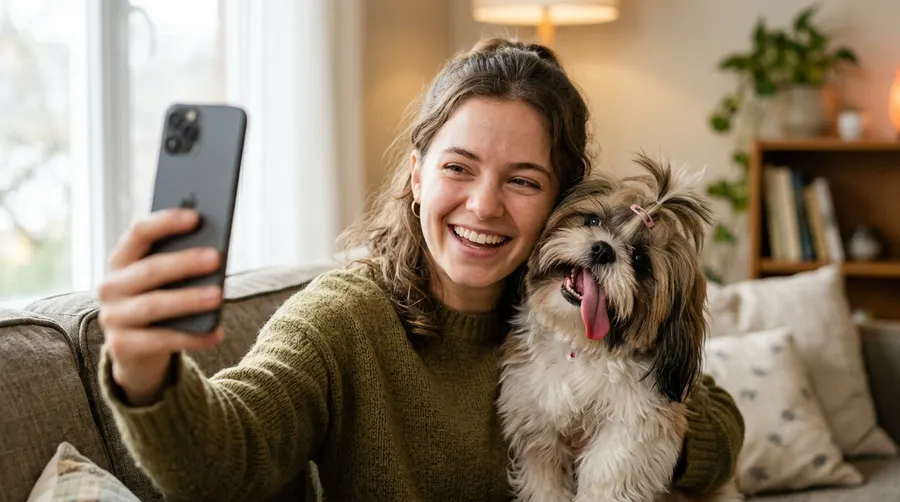 Person taking selfie with dog | High-Value Training Rewards Person taking selfie with dog