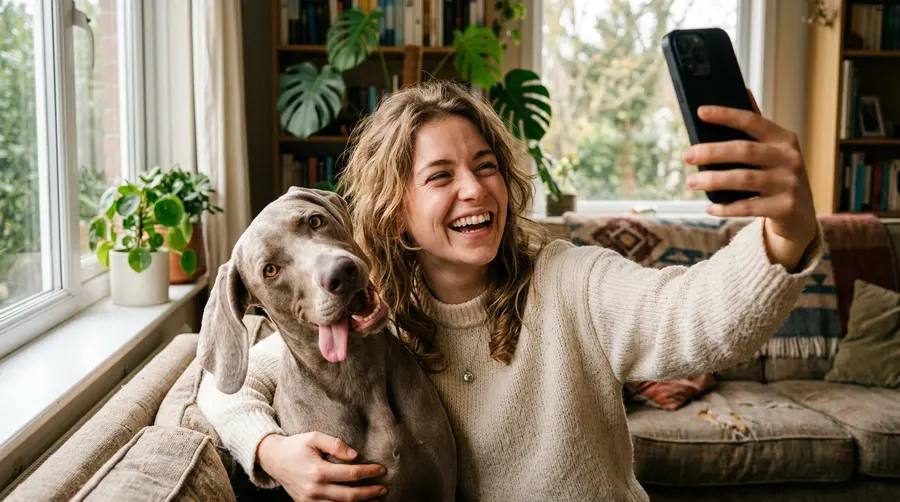 Person taking selfie with dog | High-Value Training Rewards Person taking selfie with dog