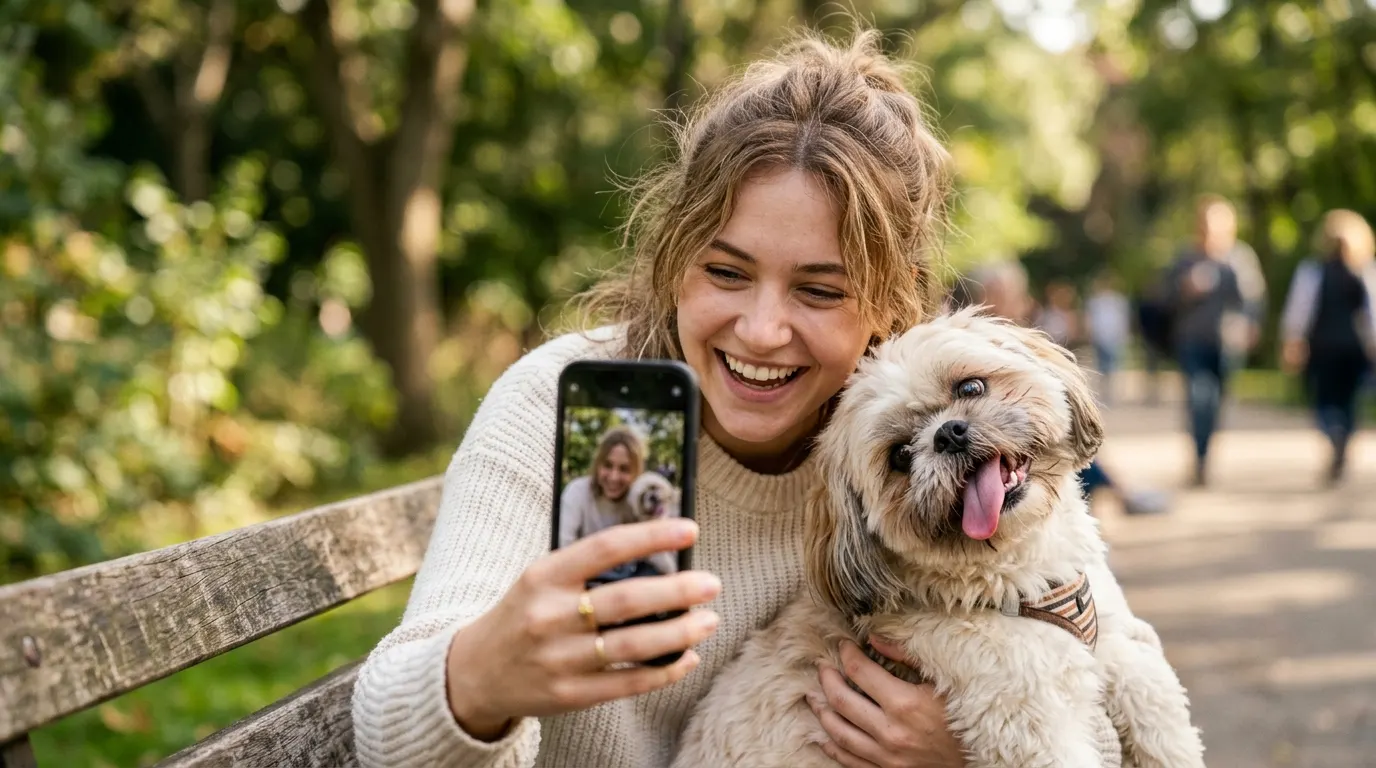 Person taking selfie with dog | High-Value Training Rewards Person taking selfie with dog — High-Value Training Rewards