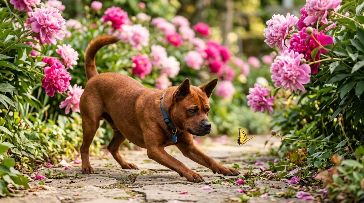 Dog pouncing on butterfly | Ingredient Safety & Toxic Foods Dog pouncing on butterfly — Ingredient Safety & Toxic Foods