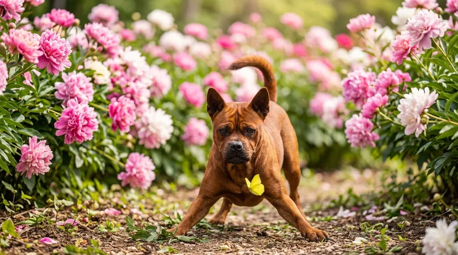 Dog pouncing on yellow butterfly | Ingredient Safety & Toxic Foods Dog pouncing on yellow butterfly