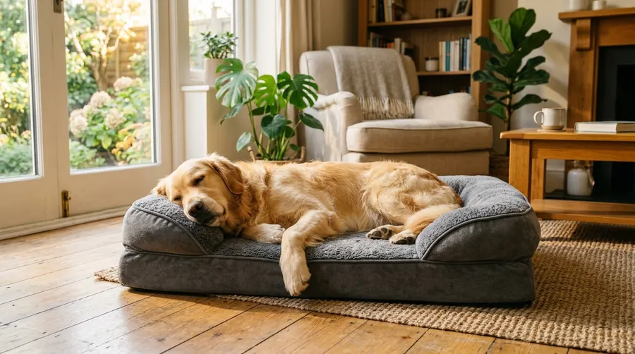 Dog resting on bed | Ingredient Safety & Toxic Foods Dog resting on bed