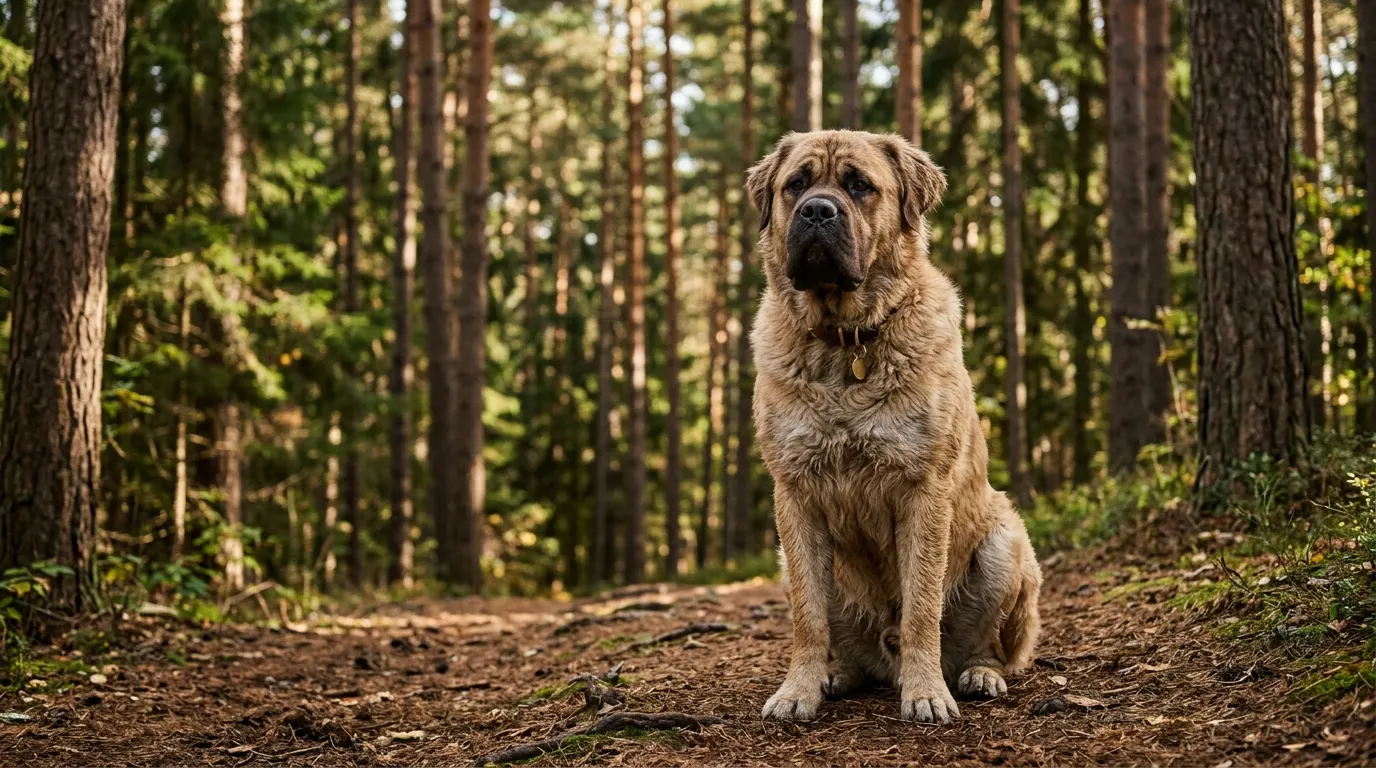 Bullmastiff sitting on path | Leashes & Long-Lines Bullmastiff sitting on path — Leashes & Long-Lines