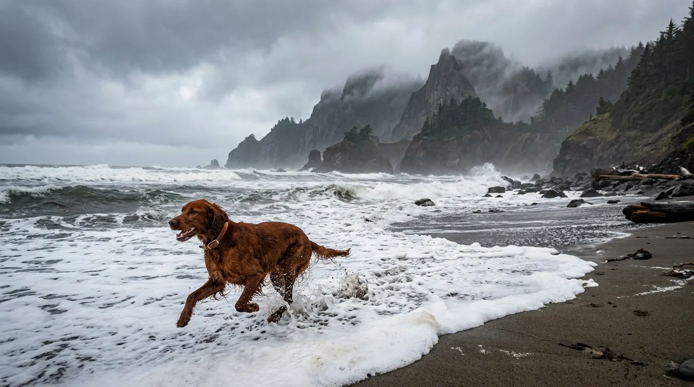 Dog chasing sea foam | Life Stage & Breed Size Diets Dog chasing sea foam — Life Stage & Breed Size Diets