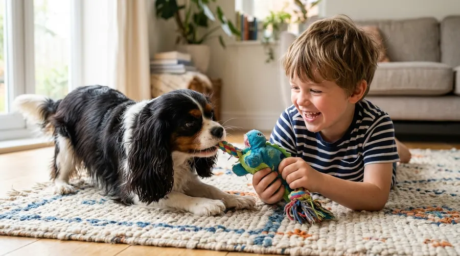 Boy playing with dog | Nails & Ears Boy playing with dog