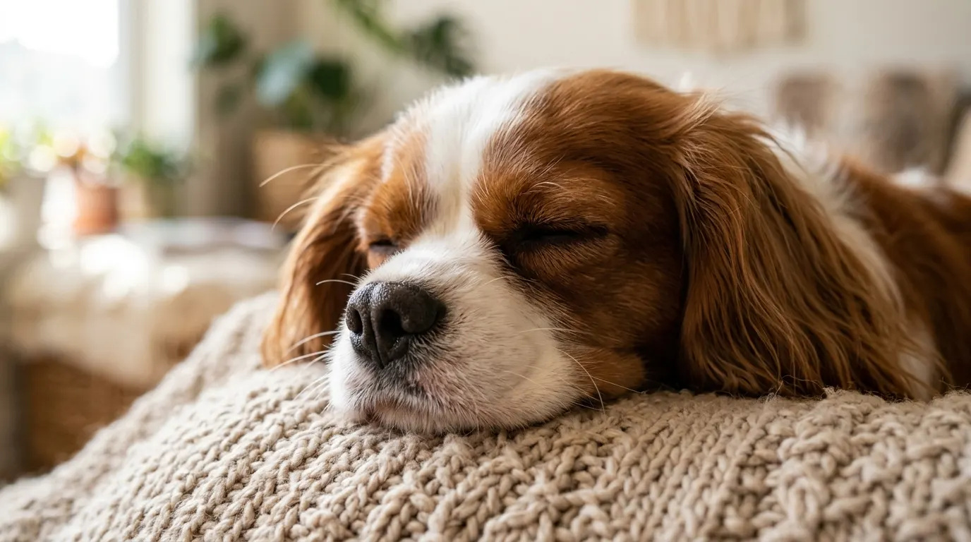 Dog resting on knit blanket | Orthopedic & Memory Foam Beds Dog resting on knit blanket — Orthopedic & Memory Foam Beds