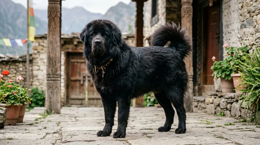 Tibetan Mastiff standing in | Parasite Toxicity & Chemical Safety Tibetan Mastiff standing in