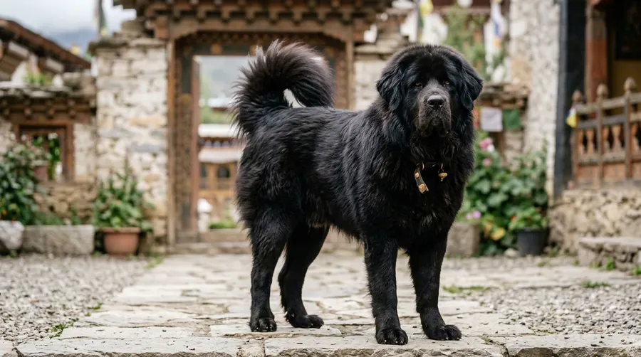 Tibetan Mastiff standing in | Parasite Toxicity & Chemical Safety Tibetan Mastiff standing in