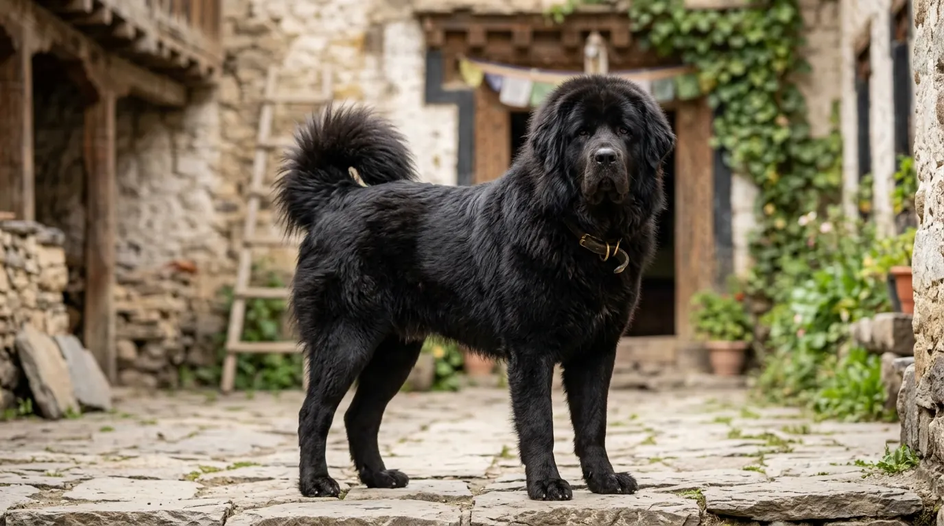 Tibetan Mastiff standing in — Parasite Toxicity & Chemical Safety