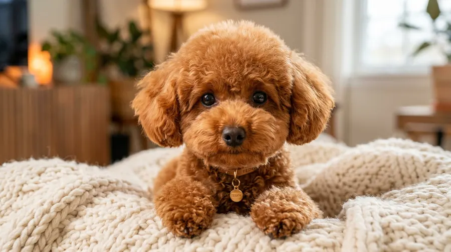 Poodle sitting on blanket | Pheromones & Sound Desensitization Poodle sitting on blanket