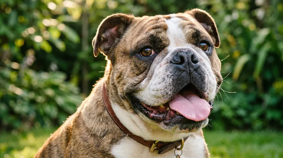 English Bulldog panting