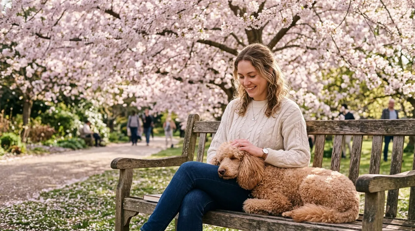 Woman sitting with poodle — Quality of Life & Euthanasia