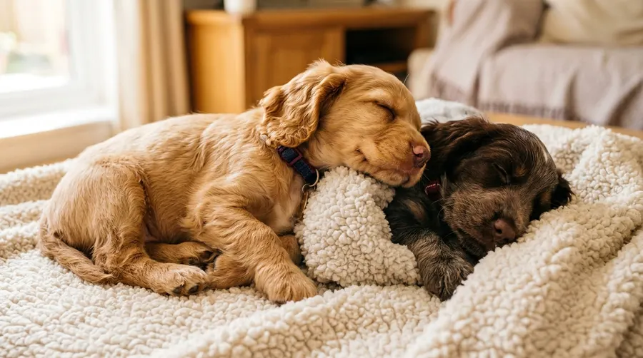 Cocker Spaniel puppies cuddling | Tick Species & Removal Protocols Cocker Spaniel puppies cuddling