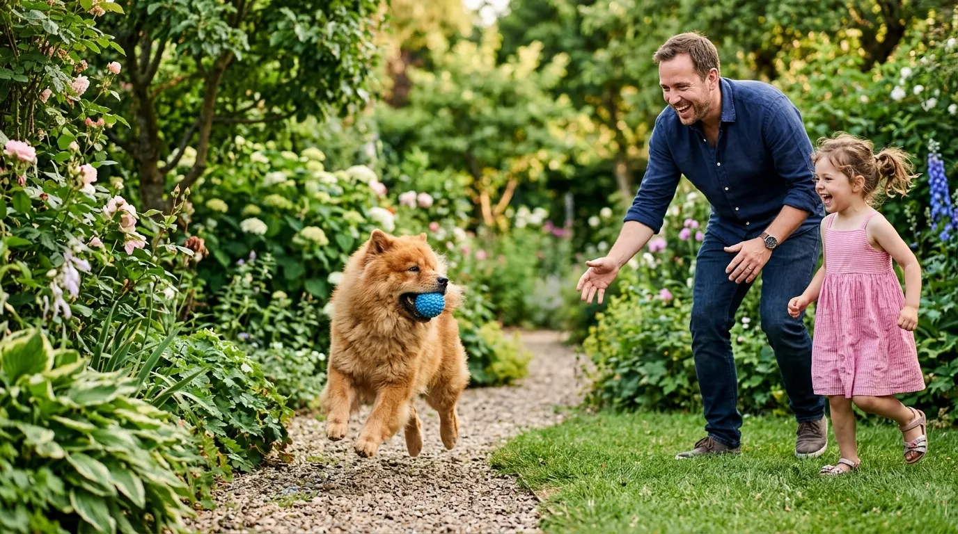 Family playing fetch with dog | Treat Dispensing & AI Detection Family playing fetch with dog — Treat Dispensing & AI Detection