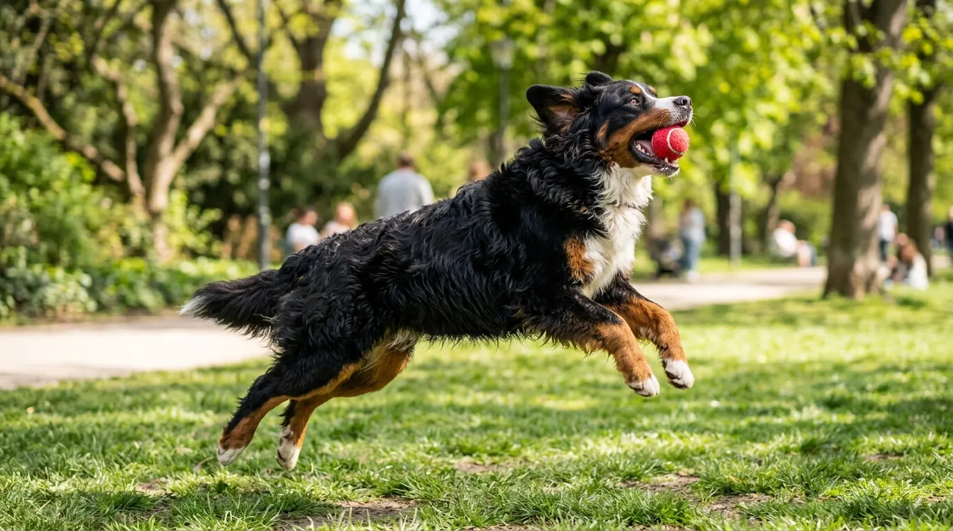 Dog catching red ball | Treats Dog catching red ball — Treats