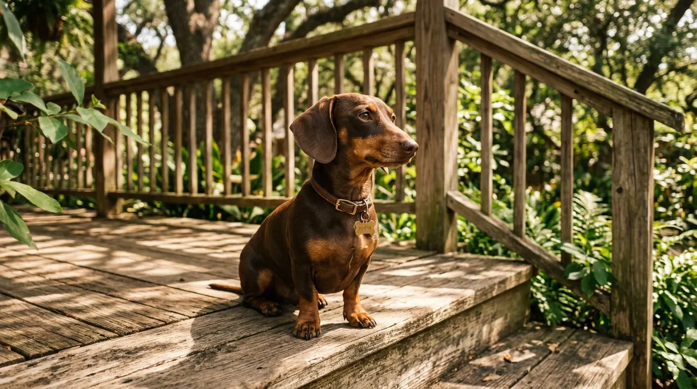 Miniature Dachshund sitting on | Veterinary Triage & Symptom Evaluation Miniature Dachshund sitting on — Veterinary Triage & Symptom Evaluation