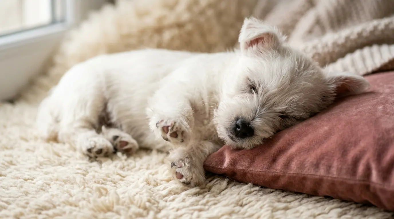 Puppy sleeping on rug — Waterproof & Heavy-Duty Beds